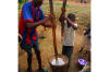 Pounding rice